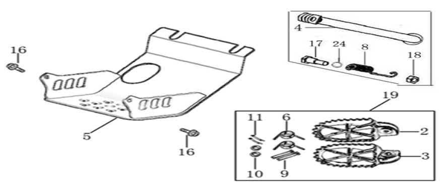 09 Foot Peg Assy