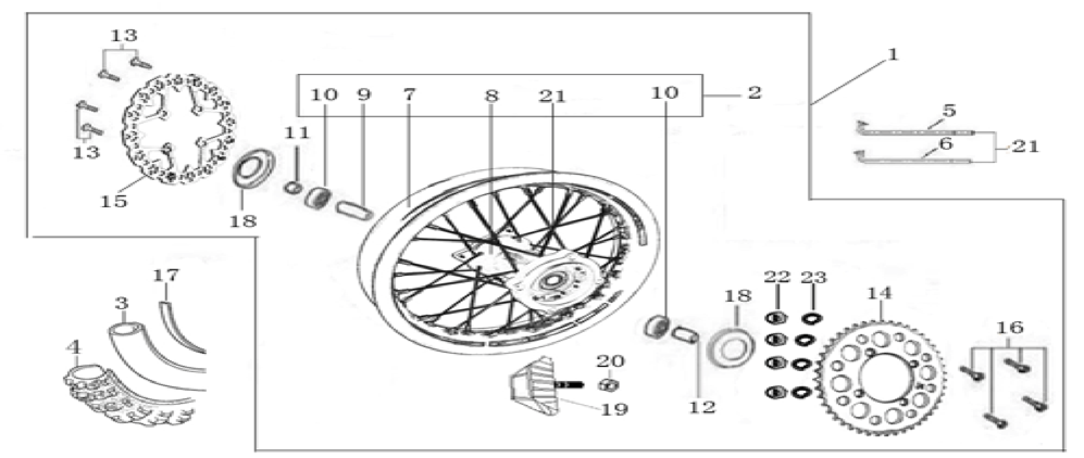 11 Rear Wheel Assy