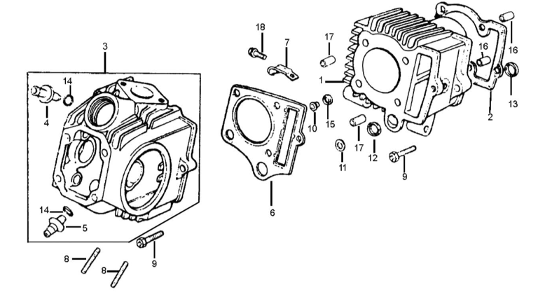 30 Cylinder Head / Cylinder Body