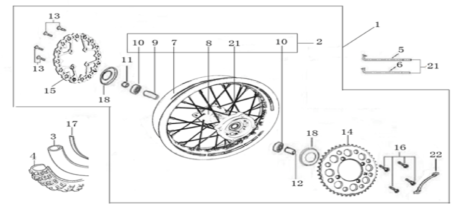 11 Rear Wheel Assy