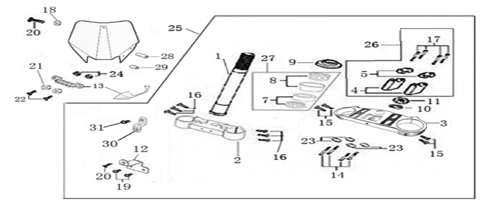 02 Steering Stem Assembly
