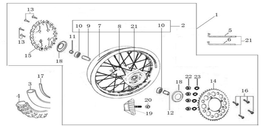 11 Rear Wheel Assy