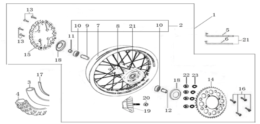 11 Rear Wheel Assy