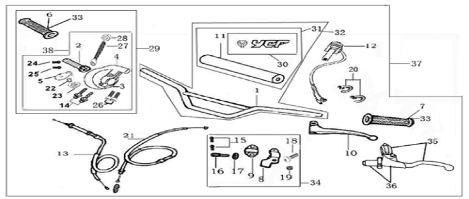 01 Handle Bar Assembly 