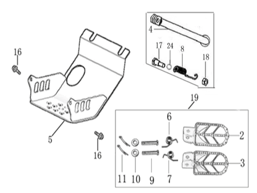 09 Foot Peg Assy