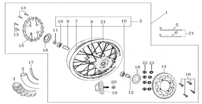 11 Rear Wheel Assy
