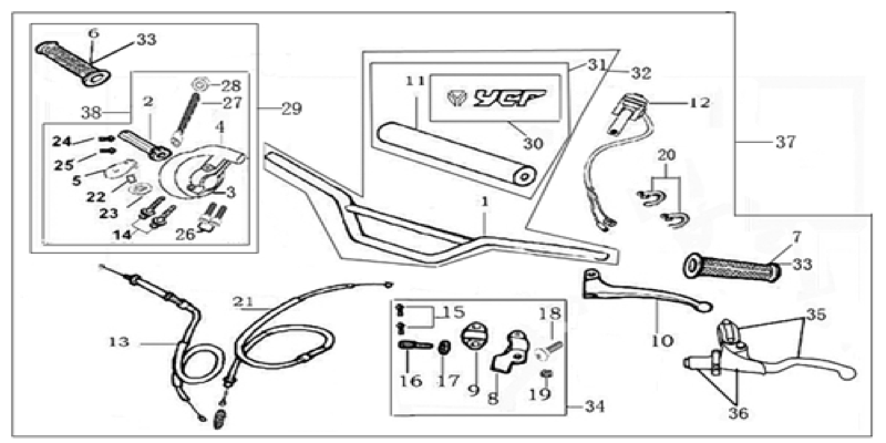 01 Handle Bar Assembly