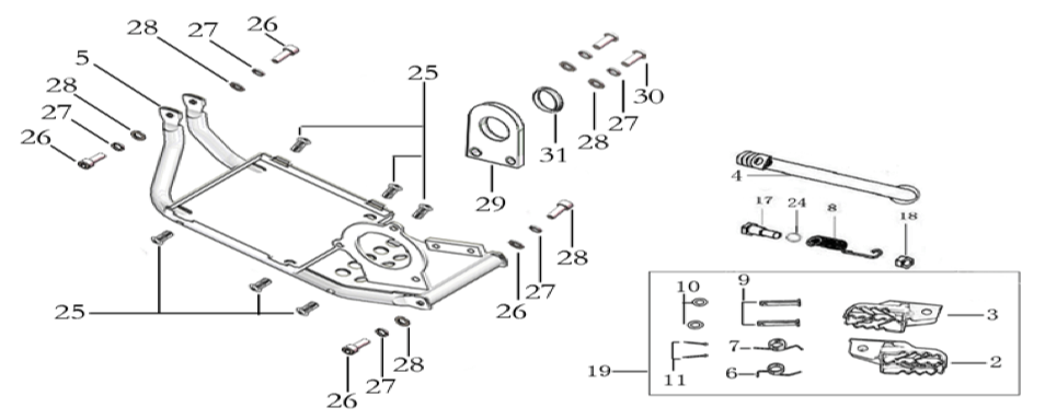 08 Foot Peg Assy