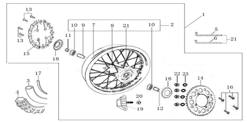 11 Rear Wheel Assy