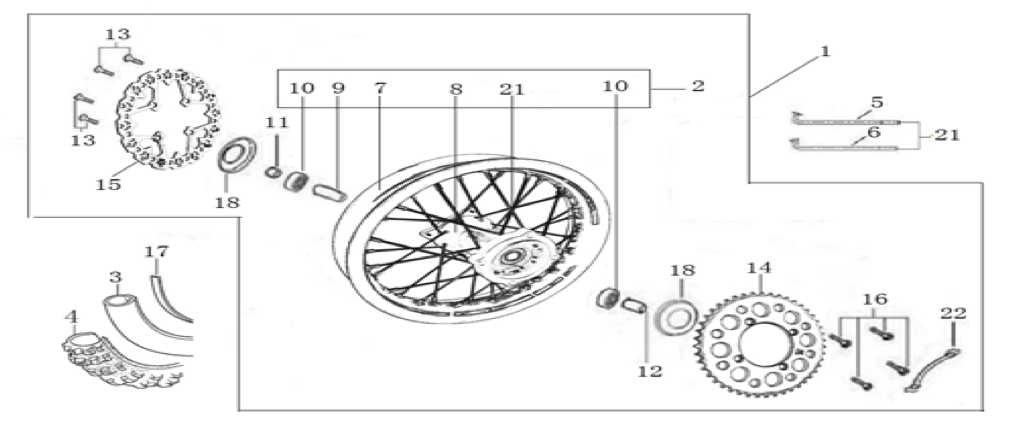 11 Rear Wheel Assy