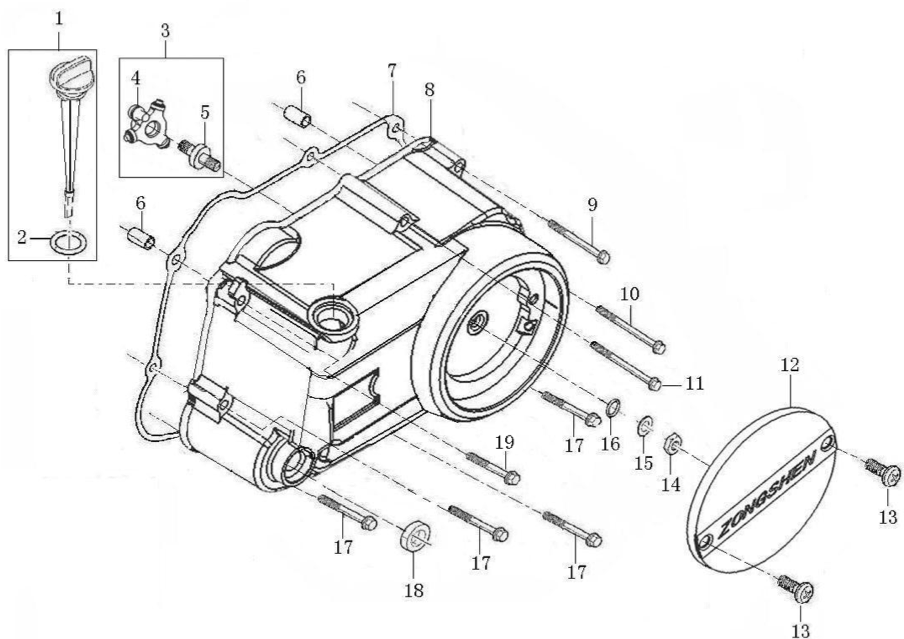 33 Right Crankcase Cover