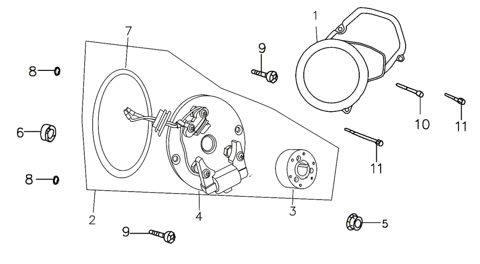 37 Left Crankcase Cover & Magnetio