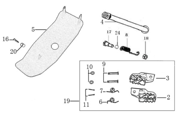 09 Foot Peg Assy