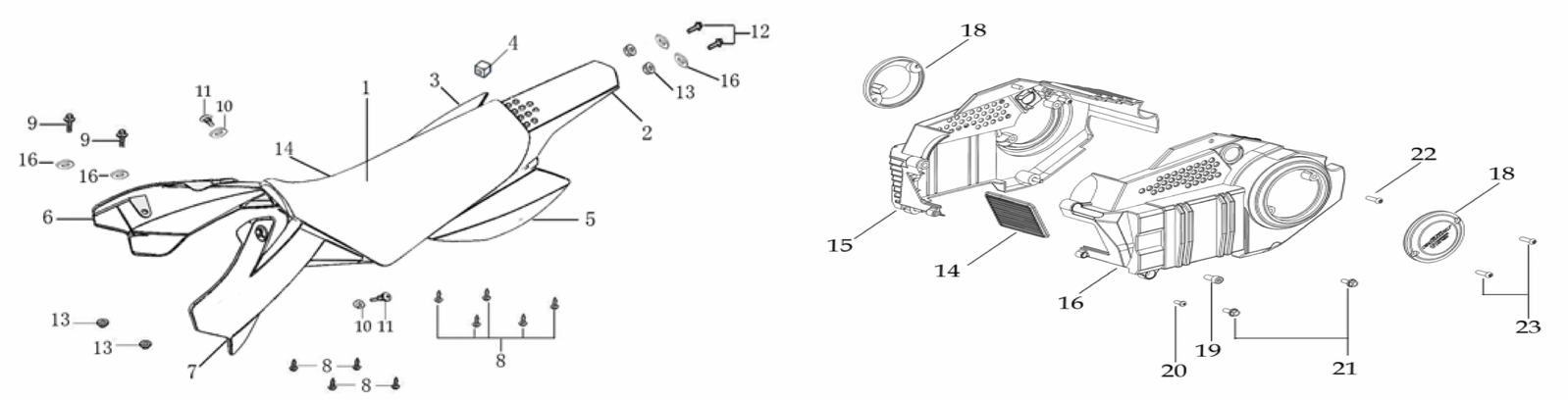 12 Seat & Plastic Kit