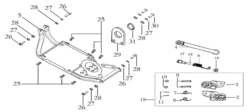 08 Foot Peg Assy