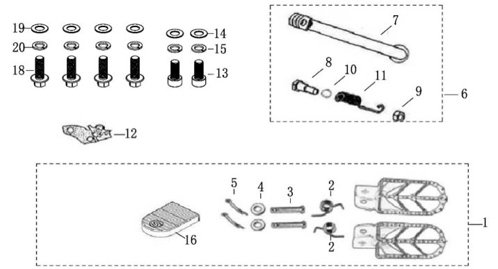 08 Foot Peg Assy