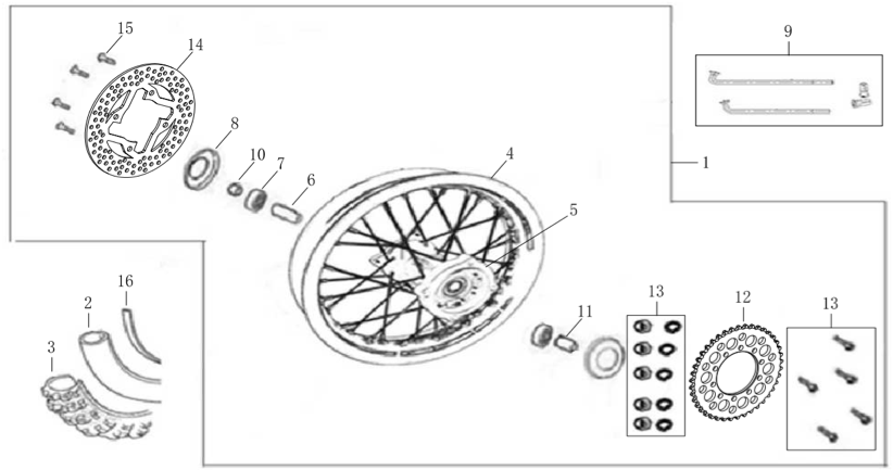 10 Rear Wheel Assy
