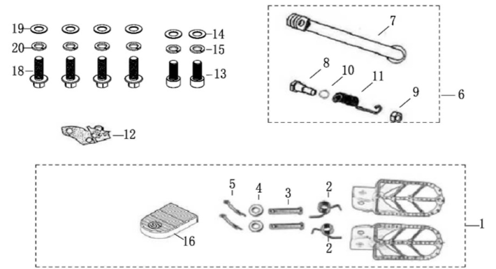 08 Foot Peg Assy