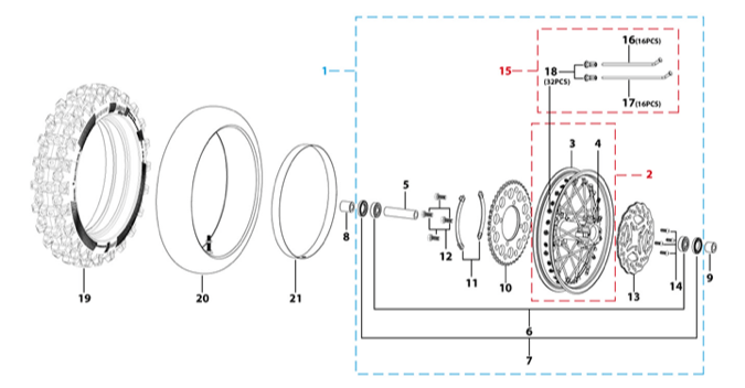 10 Rear Wheel Assy