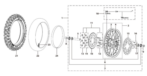 11 Rear Wheel Assy