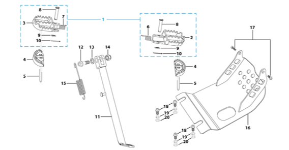 09 Foot Peg Assy