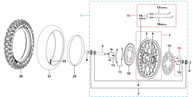 11 Rear Wheel Assy