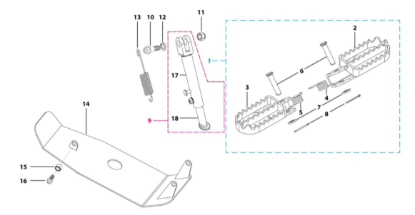 09 Foot Peg Assy