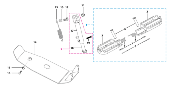 09 Foot Peg Assy