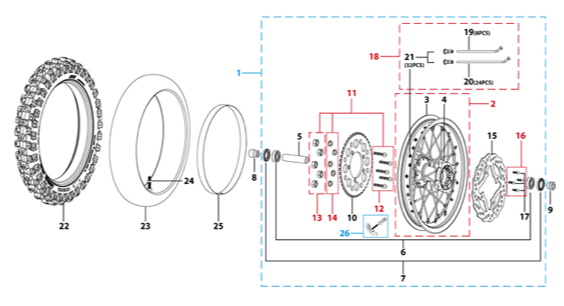 11 Rear Wheel Assy