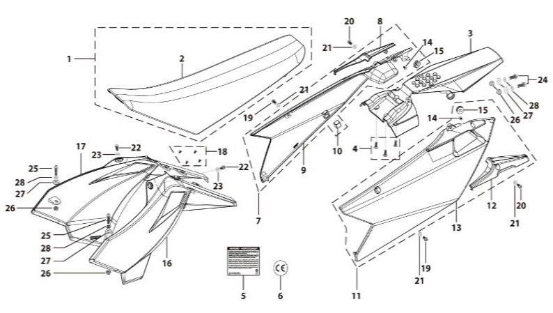 14 Seat & Plastic Kit