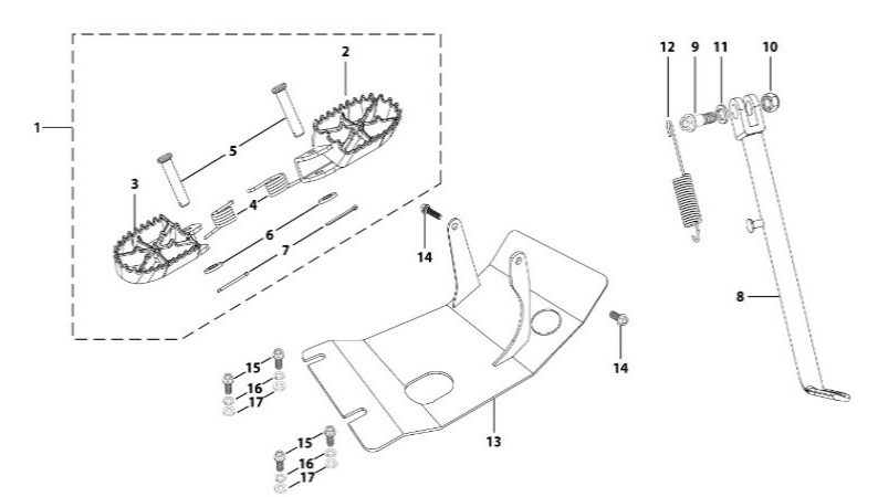 09 Foot Peg Assy