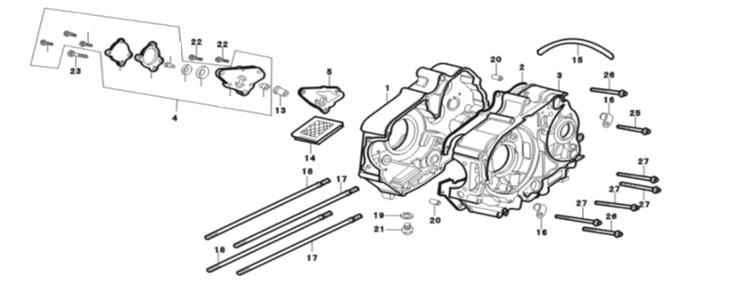 37 Crankcase Cover / Oil Pump