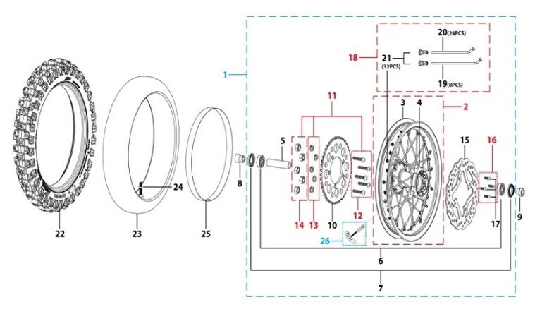11 Rear Wheel Assy