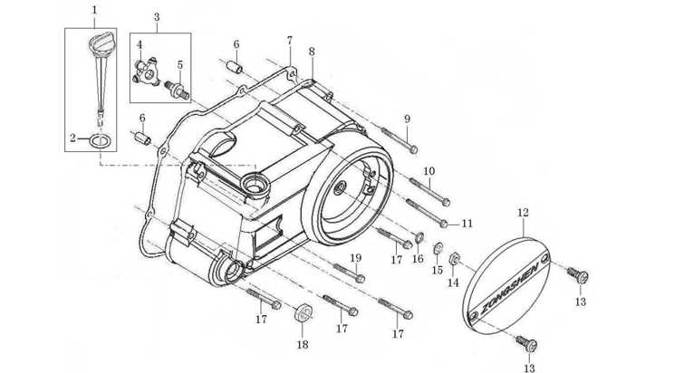 34 Right Crankcase Cover