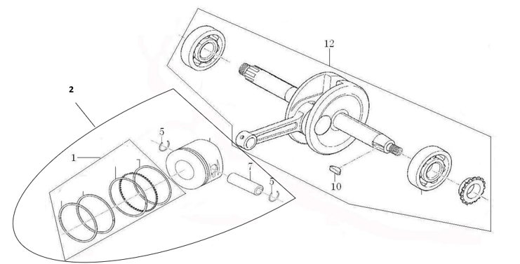 40 Crankshaft Connecting Rod Assy/Piston