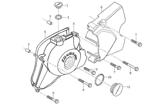 35 Left Crankcase Cover