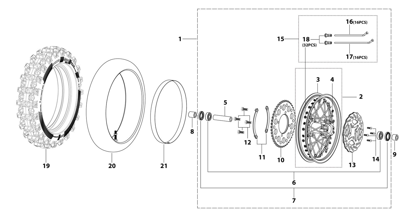 11 Rear Wheel Assy