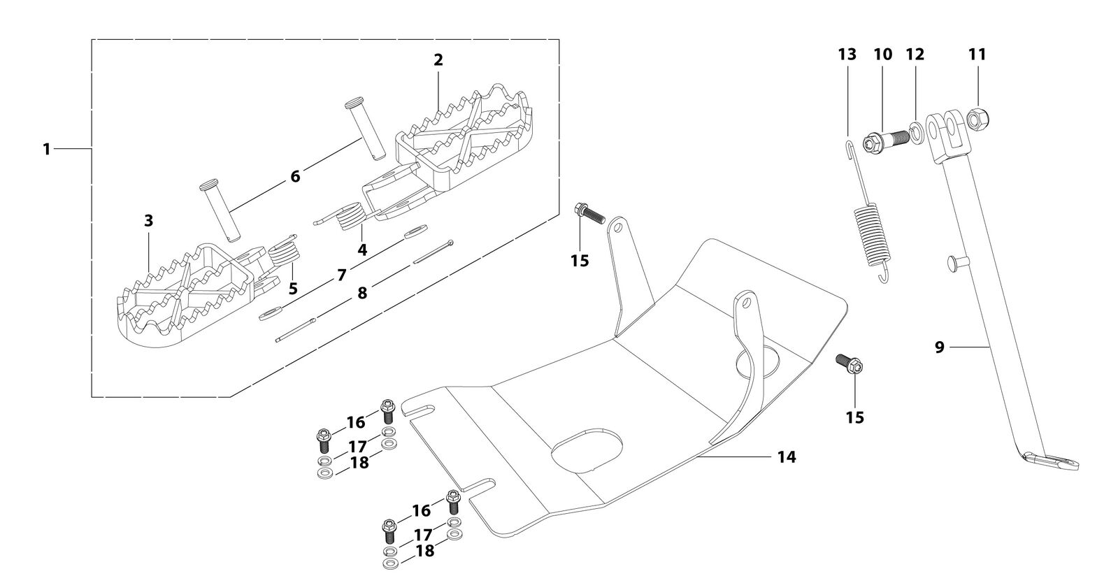 09 Foot Peg Assy