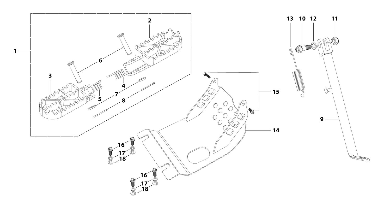 09 Foot Peg Assy