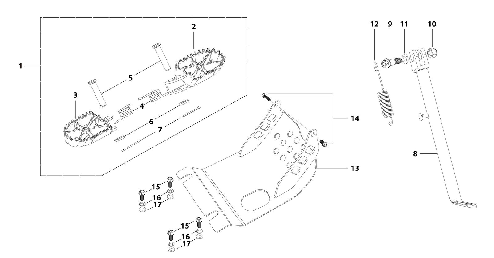 09 Foot Peg Assy