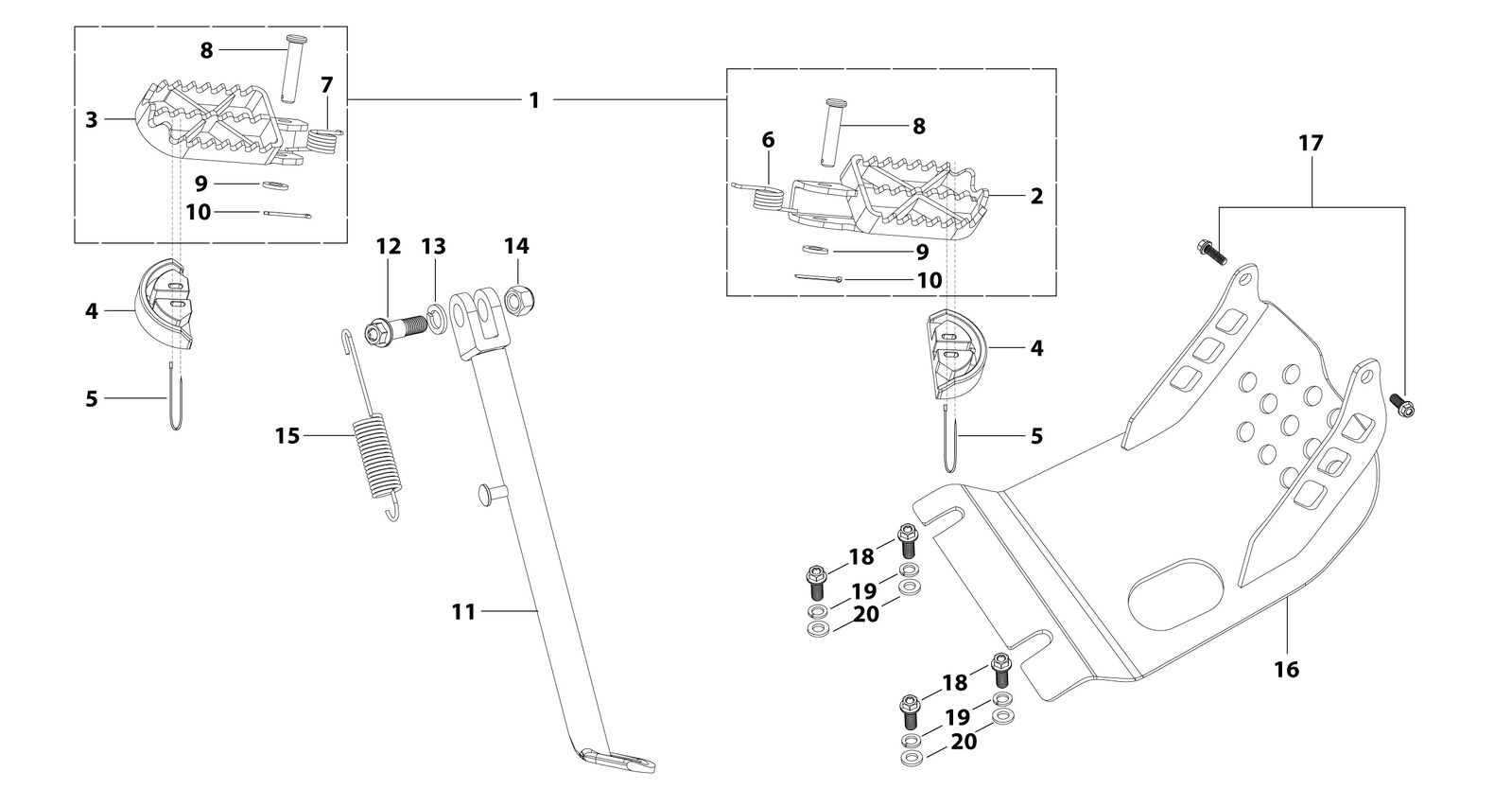 09 Foot Peg Assy
