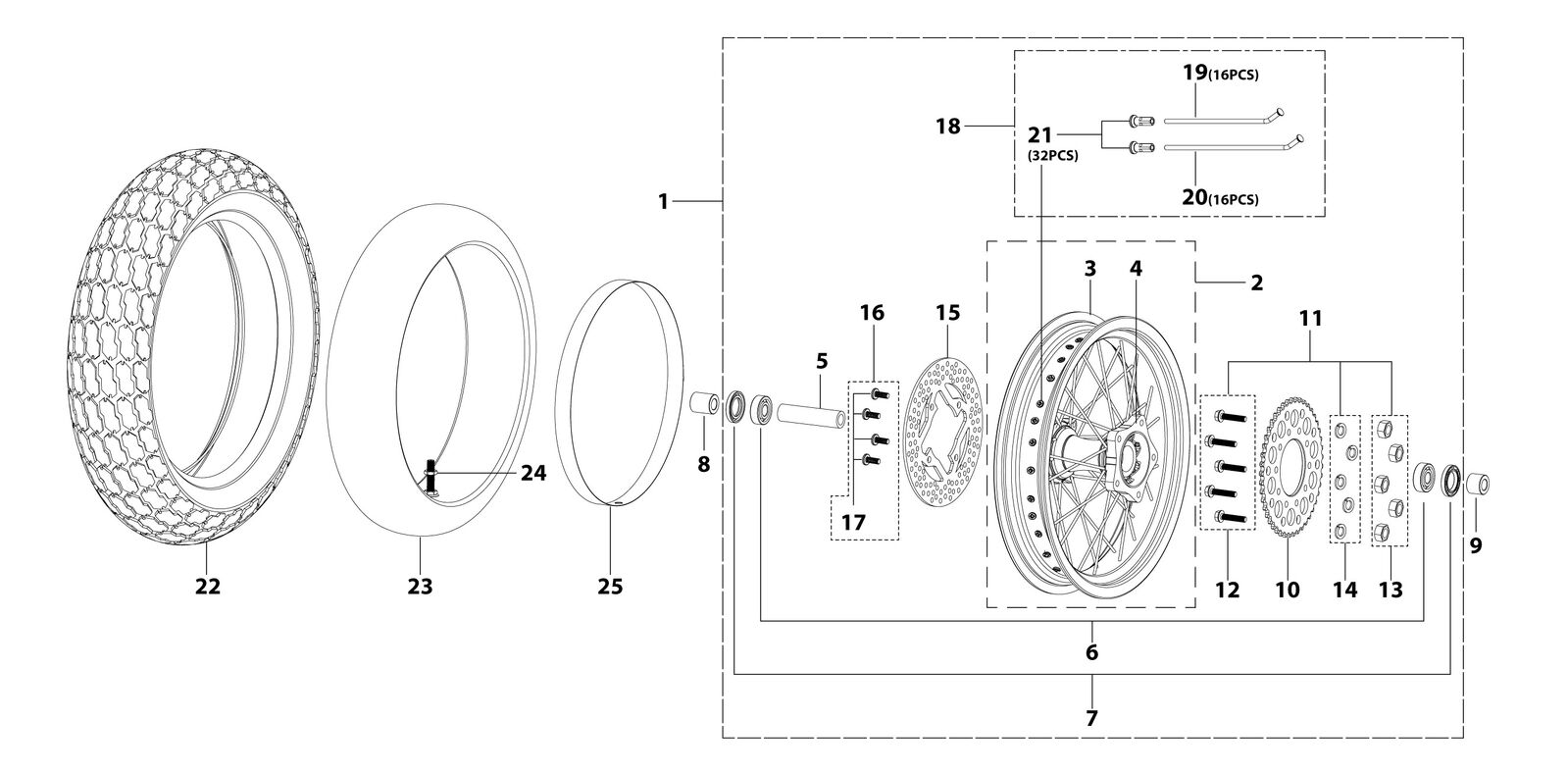 10 Rear Wheel Assy