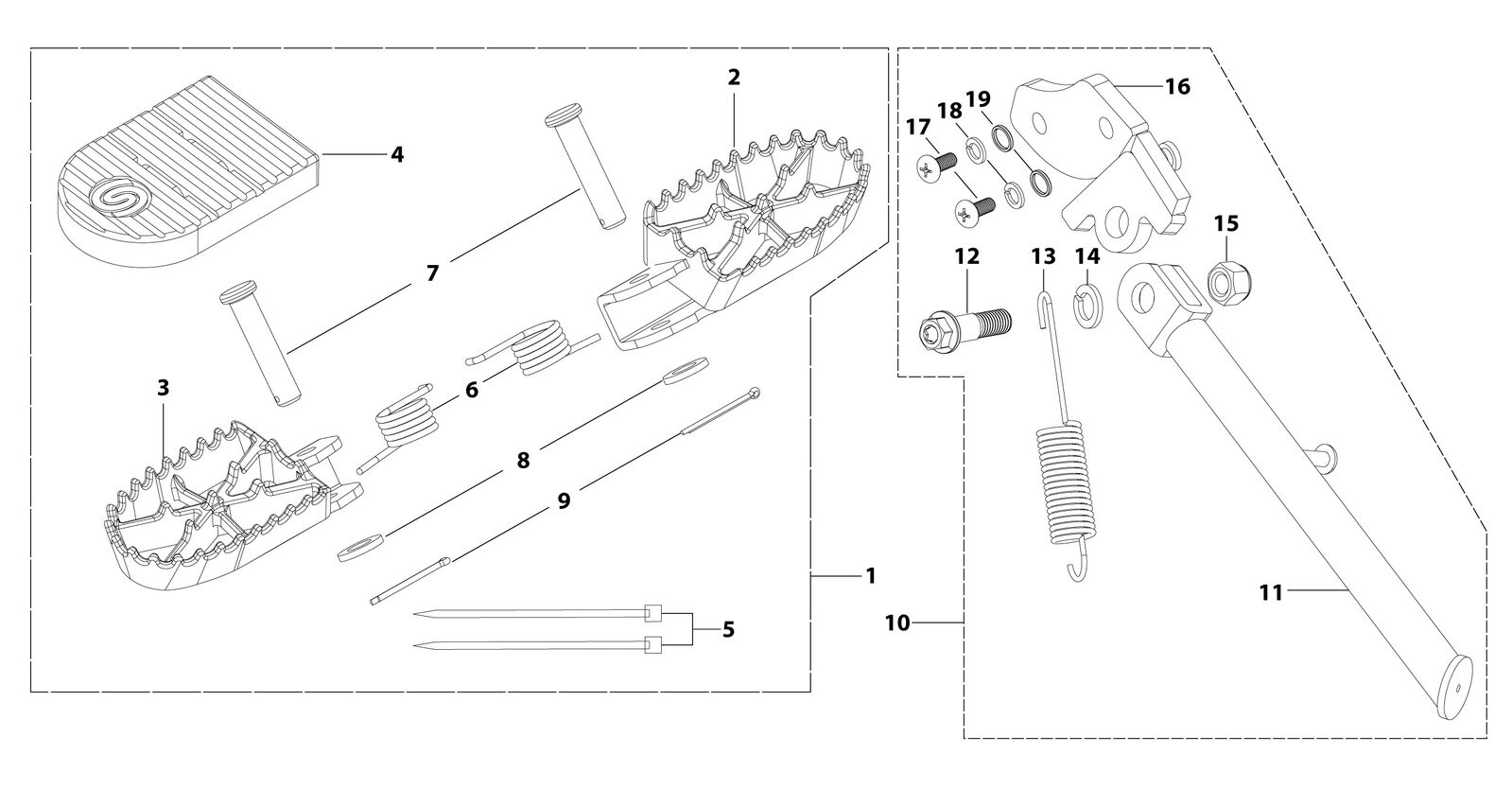 08 Foot Peg Assy