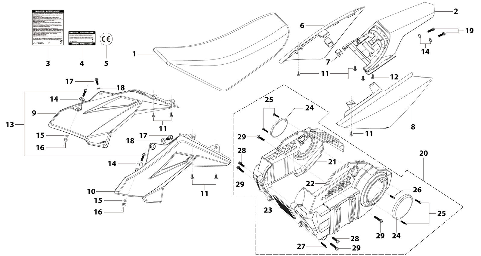 12 Seat & Plastic Kit