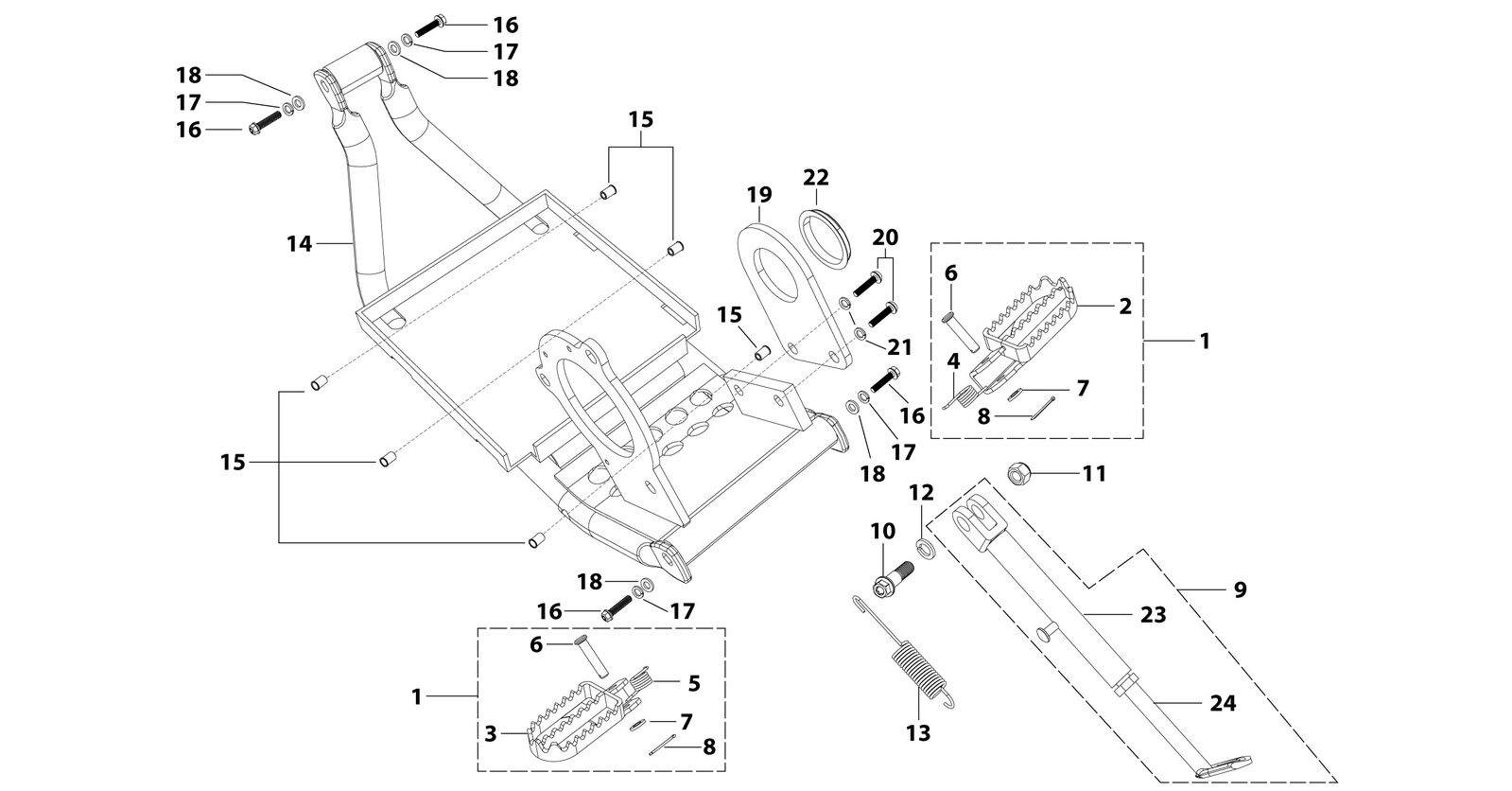 08 Foot Peg Assy