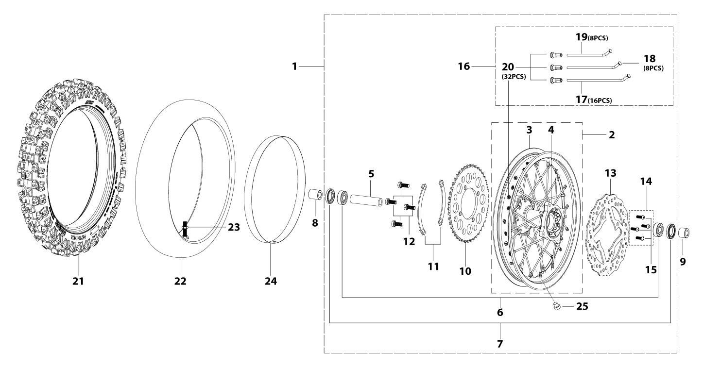 10 Rear Wheel Assy