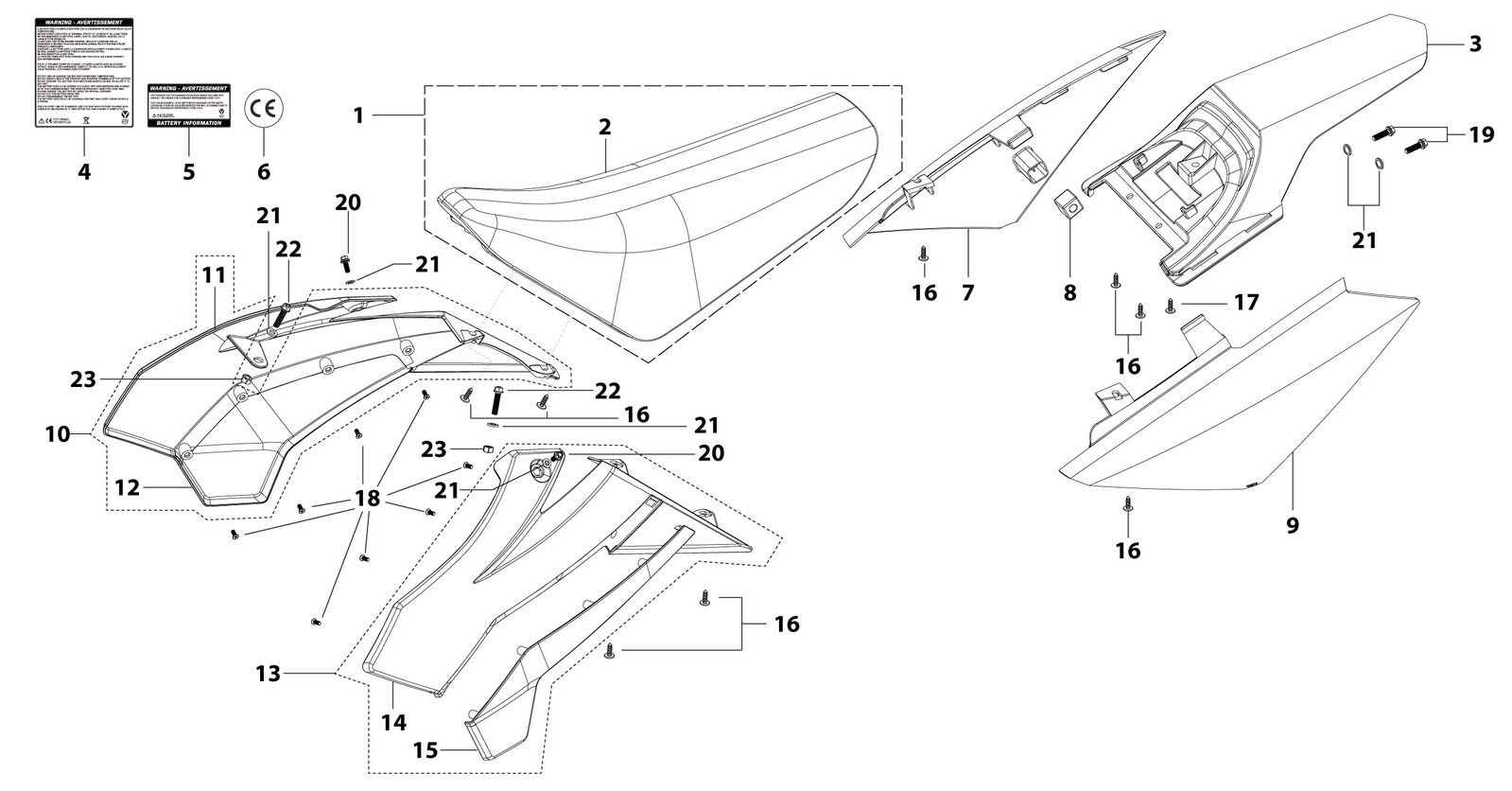 12 Seat & Plastic Kit