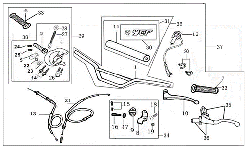 01 HANDLE BAR ASSEMBLY