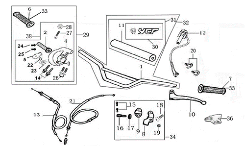 01 HANDLE BAR ASSEMBLY