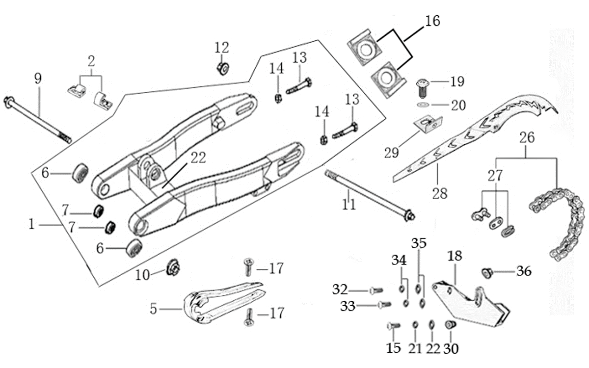 10 SWING ARM ASSEMBLY